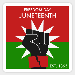 Juneteenth Freedom Day - Black Liberation Flag Sticker